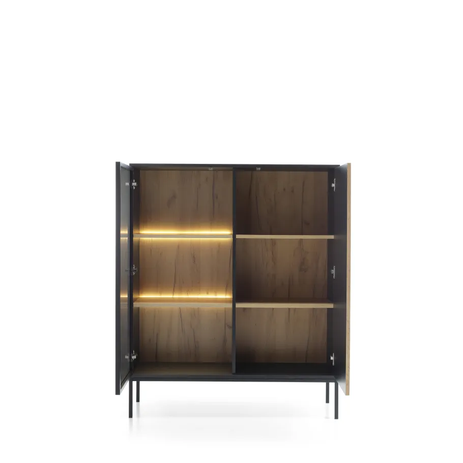 Niedrige Vitrine mit Resto WT104 LED-Beleuchtung