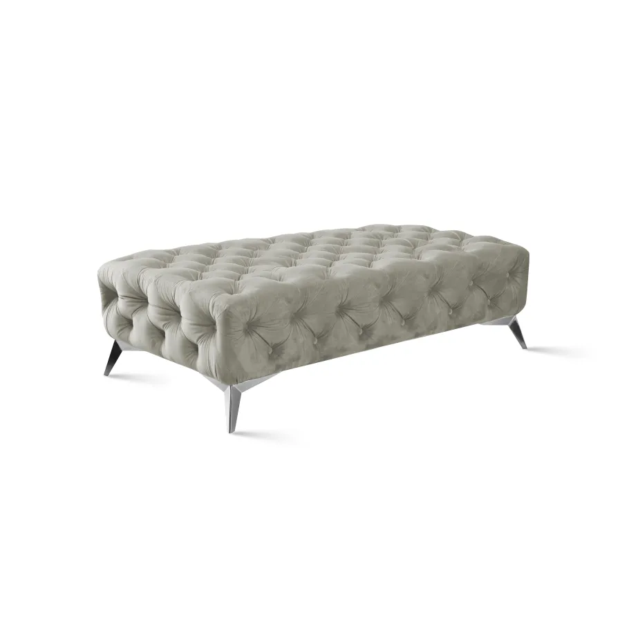 Chesterfield gesteppter Sitzpuff 120x60 TEO