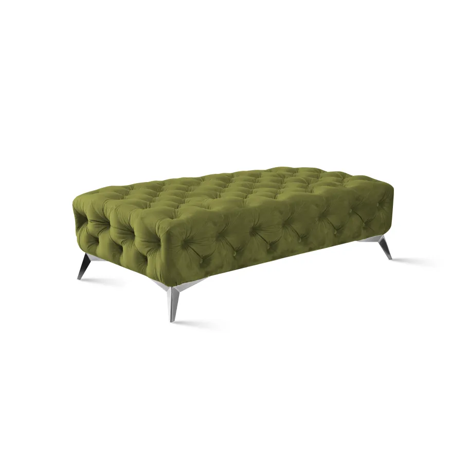 Chesterfield gesteppter Sitzpuff 120x60 TEO
