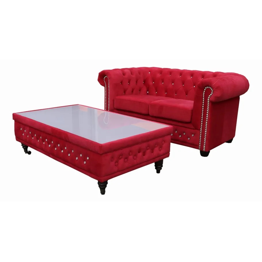 Chesterfield FELIX BLINK 2 gestepptes Zweisitzer-Sofa