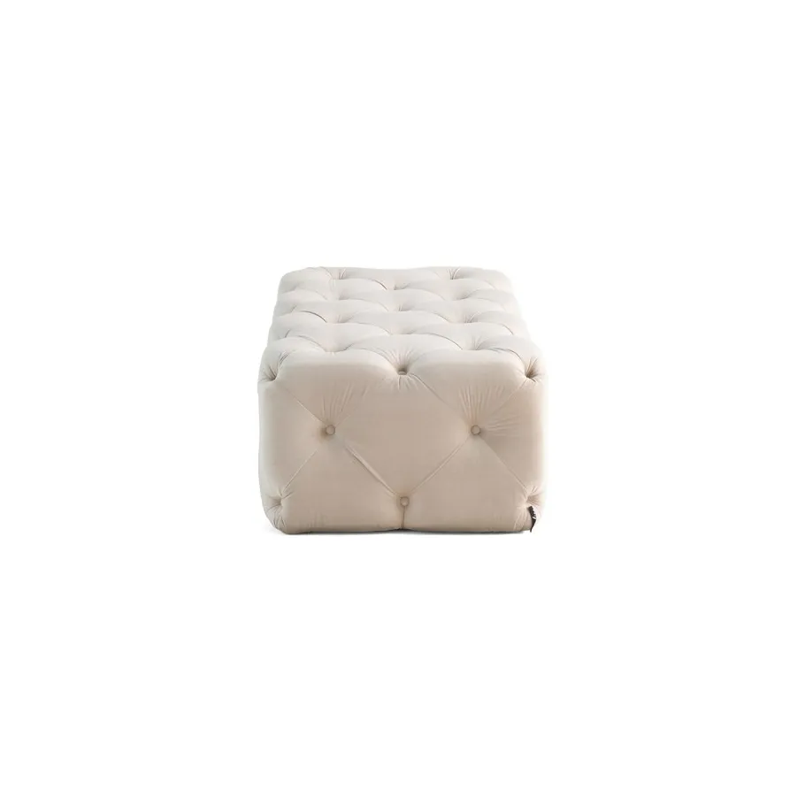 Gesteppter Sitzpuff Chesterfield 130x65 BENTLEY