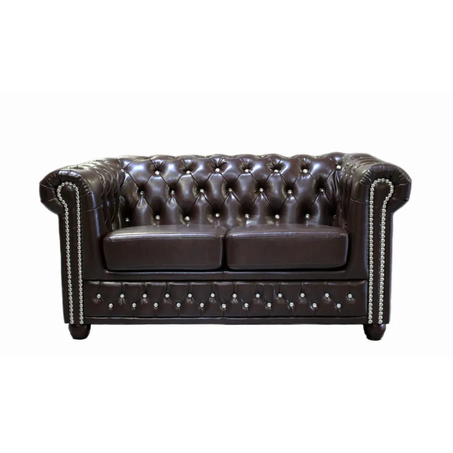 Chesterfield FELIX BLINK 2 gestepptes Zweisitzer-Sofa mit Schlaffunktion